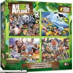 MasterPieces Animal Planet 4-pack Multipack 100 Piece Puzzles Animal Planet B00UJHH2QY